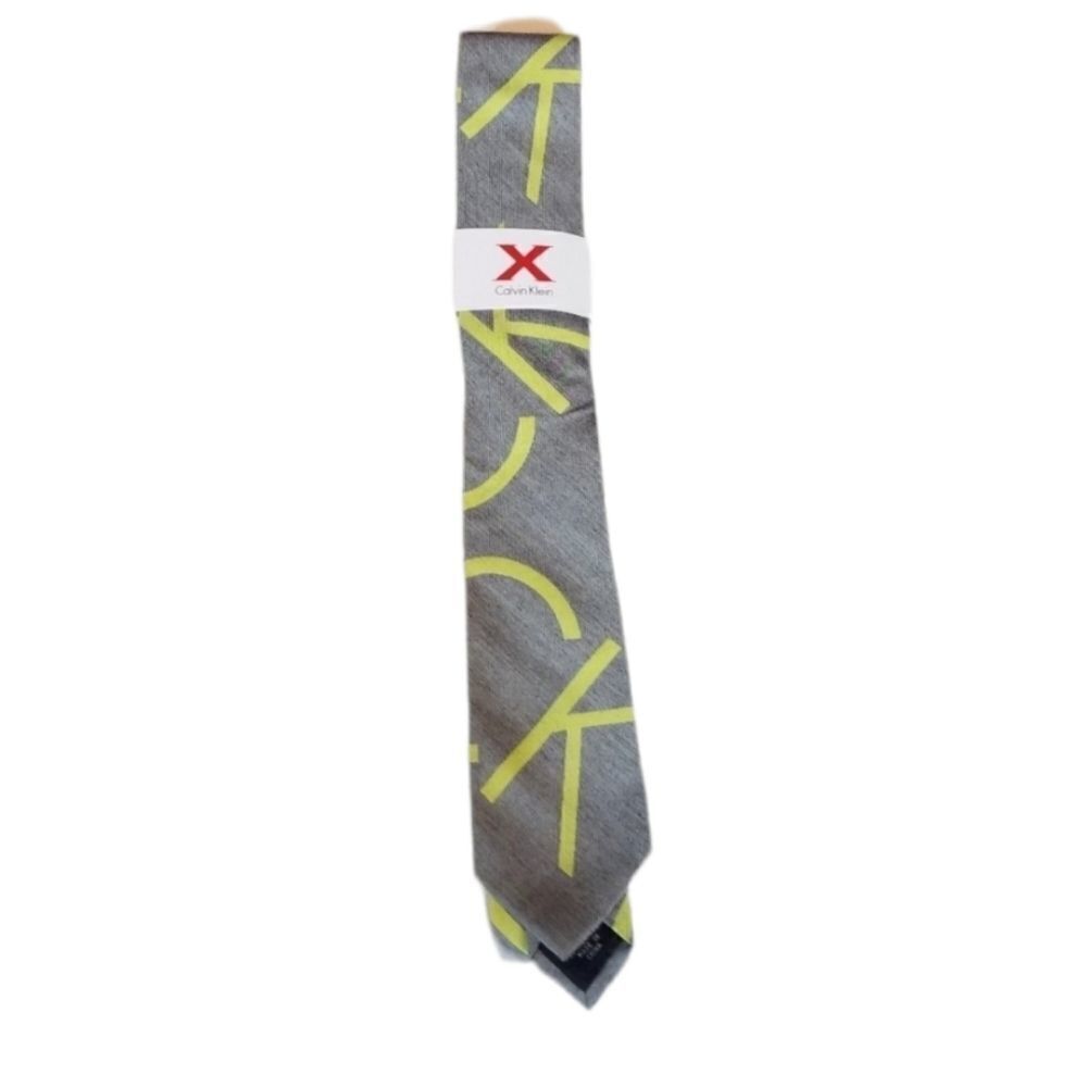 Calvin Klein Grey & Green CK Tie‎